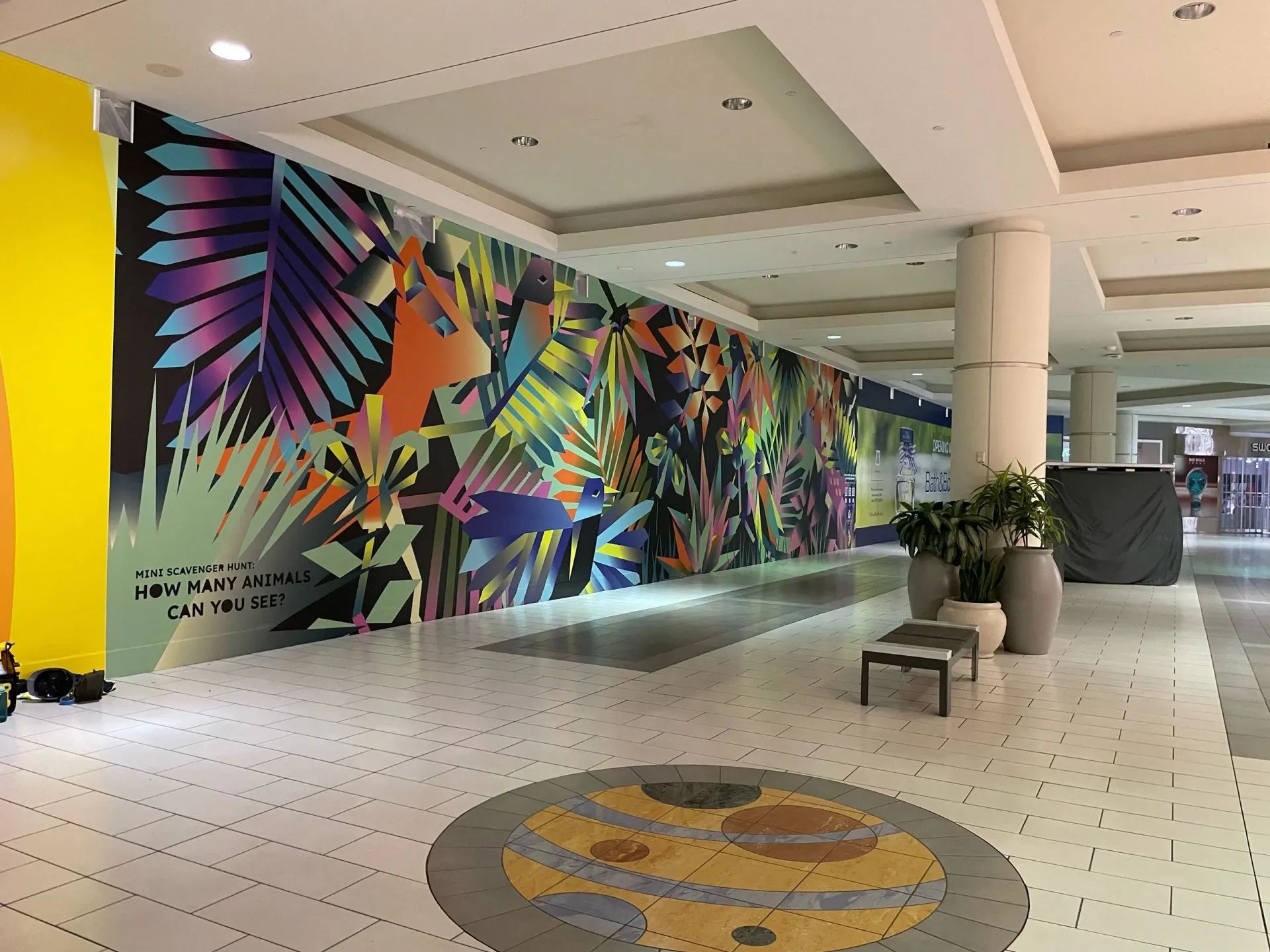 Interactive wall mural installation demonstrating precision and professional application